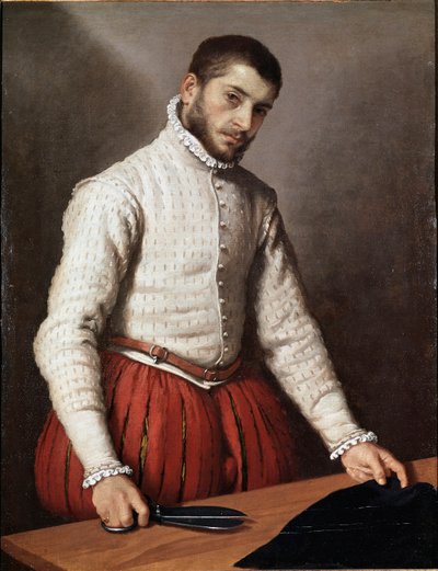 Férfi portré vagy „A szabó” Giovan Battista Moroni (Giovanbattista, Giovanni Battista) festménye (kb. 1529-1578) 1570 Méret: 99,5x77 cm London, nemzeti galéria alkotó: Giovanni Battista Moroni