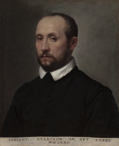 Vincenzo Guarignoni portréja, 1572 körül (olaj, vászon) alkotó: Giovanni Battista Moroni