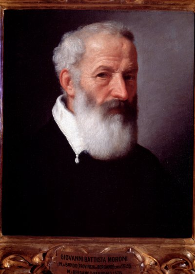 Egy idős férfi portréja olaj, vászon alkotó: Giovanni Battista Moroni