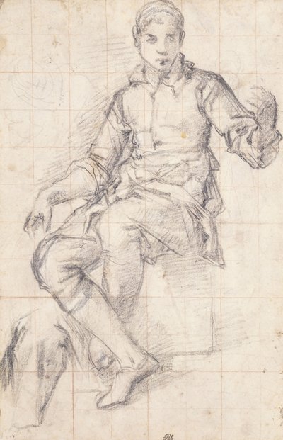 Egy ülő fiú alkotó: Giovanni Battista Naldini