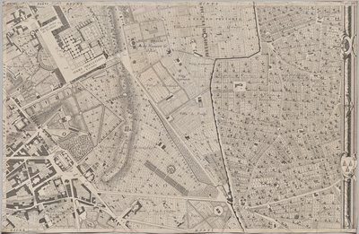 Róma új térképe, amelyet Giambattista Nolli hozott napvilágra MDCCXLVII. évben, La Pianta Grande di Roma néven alkotó: Giovanni Battista Nolli