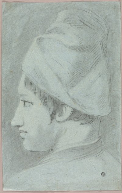 Fej a fiú visel kalapot profilban alkotó: Giovanni Battista Piazzetta