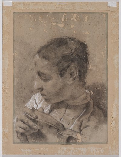 Fiatal férfi feje profilban egy könyvvel, c. 173040-es évek. alkotó: Giovanni Battista Piazzetta