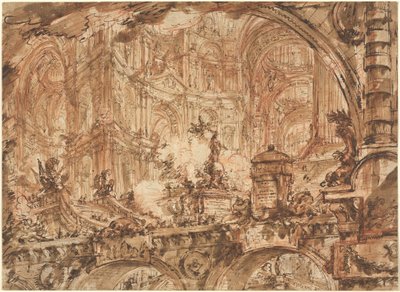 Csodálatos palotai belső tér alkotó: Giovanni Battista Piranesi