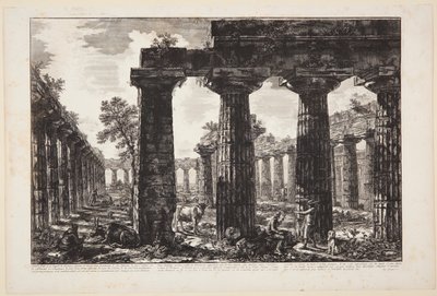 A pronaosz homlokzatának egy másik nézete, a V. táblán rajzolva és leírva [...] alkotó: Giovanni Battista Piranesi