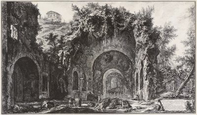 Egeria forrásának és barlangjainak látképe a Porta Capena előtt, mai nevén Porta di San Sebastiano alkotó: Giovanni Battista Piranesi