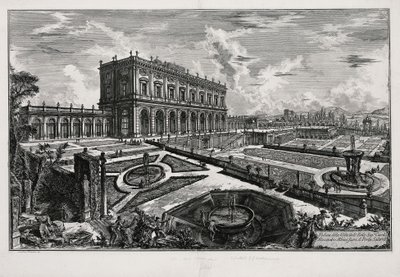 A Villa Albani látképe a Porta Salaria előtt (a Vedute di Roma című műből) alkotó: Giovanni Battista Piranesi
