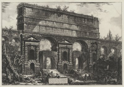 Az építmény látképe, amelyet Titus Vespasianus császár az Acqua dell
