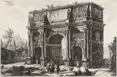 Constantinus diadalívének látképe alkotó: Giovanni Battista Piranesi