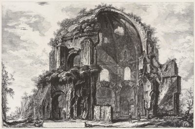 Minerva Medica nyolcszögletű templomának látképe (nimfeum) alkotó: Giovanni Battista Piranesi