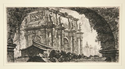 Konstantin íve Rómában, néhány kilátás a diadalívekre és más emlékművekre alkotó: Giovanni Battista Piranesi
