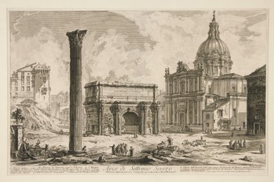 Septimius Severus diadalíve, a Vedute di Roma című sorozatból alkotó: Giovanni Battista Piranesi