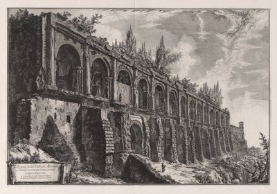 Maecenas tivoli villájának romjai ... a Vedute di Roma című műből alkotó: Giovanni Battista Piranesi