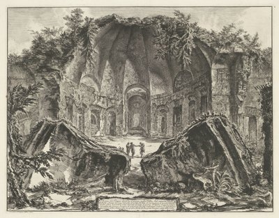 Canopus de Villa Adriana t és Tivoli Isten Canopus templomának maradványai a tivoli Villa Adrianában (cím a tárgyon) Gezichten op Rome (sorozat címe) Róma látképei, amelyeket Giambattista Piranesi építész, Ve (nez) iano tervezett és vésett (sorozat címe) alkotó: Giovanni Battista Piranesi