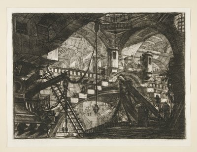 Carceri, XI: A kagylódíszes boltív alkotó: Giovanni Battista Piranesi