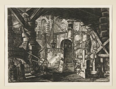 Carceri, XVI: A láncokkal ellátott móló alkotó: Giovanni Battista Piranesi