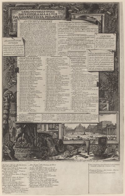 Művek katalógusa alkotó: Giovanni Battista Piranesi
