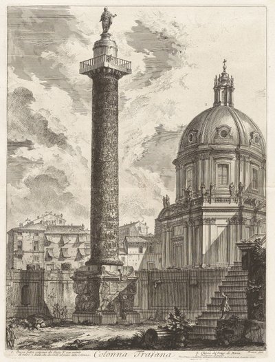 Traianus-oszlop, a Vedute di Roma (Róma látképei) című sorozatból alkotó: Giovanni Battista Piranesi