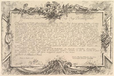 Dedikáció Giovanni Bottarinak Átadás Bottariban, kb. 1748. alkotó: Giovanni Battista Piranesi