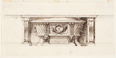 Tervezés egy Oltár Mensához alkotó: Giovanni-Battista Piranesi
