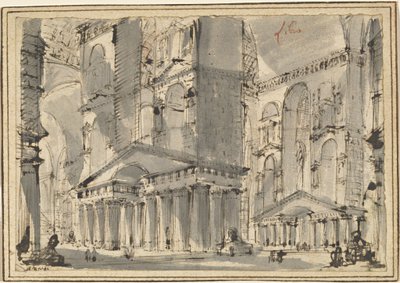Egy ókori fürdő fantáziája alkotó: Giovanni Battista Piranesi