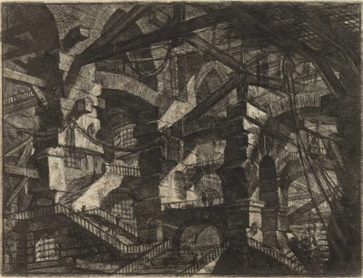 Piranesi, Giovanni Battista (1720-1778) The Imaginary Prisons (The Prisons of Invention) sorozatából. Rézmetszet, 1761 körül, Magángyűjtemény alkotó: Giovanni Battista Piranesi