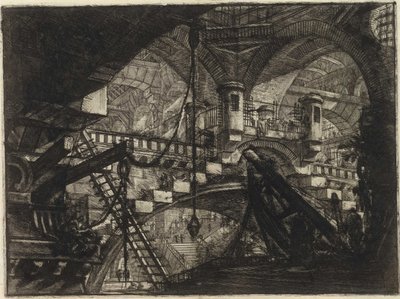 Piranesi, Giovanni Battista (1720-1778) The Imaginary Prisons (The Prisons of Invention) sorozatából. Rézmetszet, 1761 körül, Magángyűjtemény alkotó: Giovanni Battista Piranesi