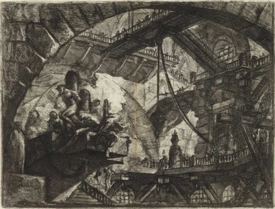 Piranesi, Giovanni Battista (1720-1778) The Imaginary Prisons (The Prisons of Invention) sorozatából. Rézmetszet, 1761 körül, Magángyűjtemény alkotó: Giovanni Battista Piranesi