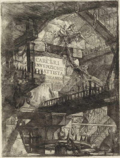 Piranesi, Giovanni Battista (1720-1778) The Imaginary Prisons (The Prisons of Invention) sorozatából. Rézmetszet, 1761 körül, Magángyűjtemény alkotó: Giovanni Battista Piranesi