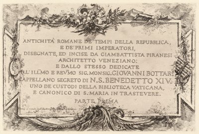 Homlokzat alkotó: Giovanni Battista Piranesi