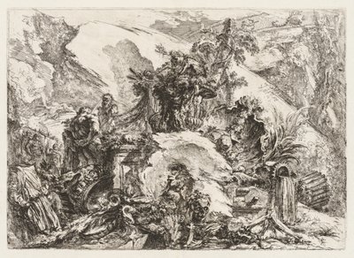 Groteschi: Romok halálfejjel és csontvázzal alkotó: Giovanni Battista Piranesi