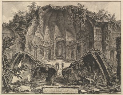 Hadrians Villa: A Canopus Isten templomának maradványai Hadrianus villájában Tivóban ..., kb. 1769. alkotó: Giovanni Battista Piranesi