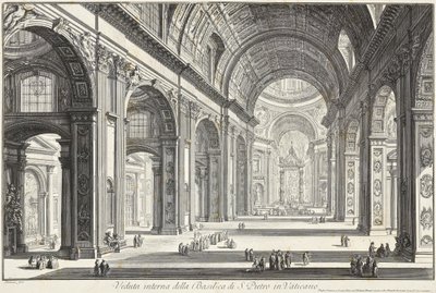 A vatikáni Szent Péter-bazilika belső nézete alkotó: Giovanni Battista Piranesi