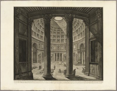 A Pantheon belső nézete a Római kilátásból alkotó: Giovanni Battista Piranesi