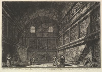 Bacchus ősi templomának belső képe, jelenleg a S. Urbano templom, két mérföld..., kb. 1750. alkotó: Giovanni Battista Piranesi