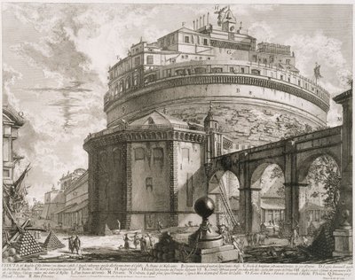 Hadrianus mauzóleuma, Angyalvár, a Vedute di Roma sorozatból alkotó: Giovanni Battista Piranesi