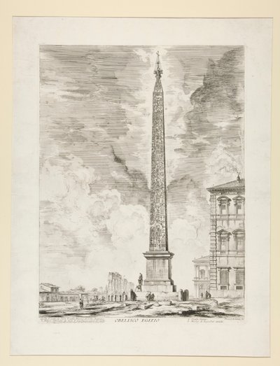 Egyiptomi obeliszk, a Róma kilátásaiból alkotó: Giovanni Battista Piranesi