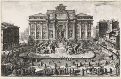 Az Acqua Vergine nagy szökőkútjának perspektivikus látképe, a Trevi-kút alkotó: Giovanni Battista Piranesi