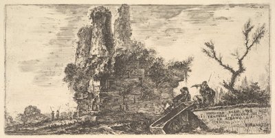 27. tábla: A három Curiatii testvér sírja Albanóban A három testvér sírja C ..., kb. 1748. alkotó: Giovanni Battista Piranesi
