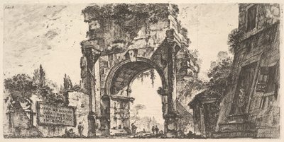 8. tábla: Drusus boltíve a Porta S. Sebastiano-nál Rómában Arco di Drusus a Porta d ...-nél, kb. 1748. alkotó: Giovanni Battista Piranesi
