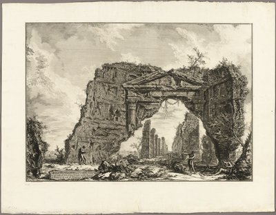 Fedett portikusz vagy kriptoporticus maradványai egy Domitianus-villában, öt mérföldre Rómán kívül, a Frascati úton, a Views of Rome felől alkotó: Giovanni Battista Piranesi