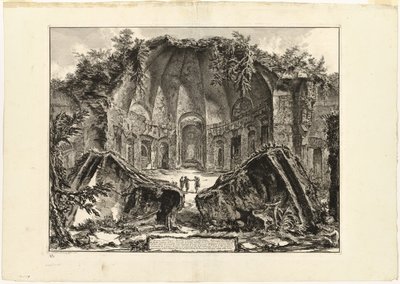 Canopus isten templomának maradványai Hadrianus villájában, Tivoliban, a Views of Rome (Róma látképei) című filmből. alkotó: Giovanni Battista Piranesi
