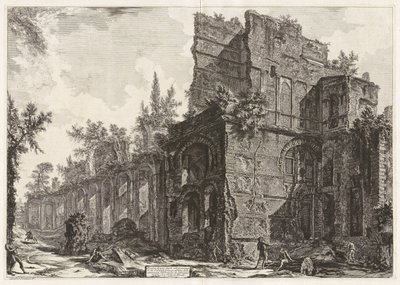 Az egyik katonai kaszárnya romjai Hadrianus tivoli villájának egyik jelentős épülete, az úgynevezett Pretorio közelében alkotó: Giovanni Battista Piranesi