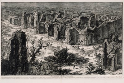 Caracalla termáinak romjai (a Vedute di Roma című műből) alkotó: Giovanni Battista Piranesi