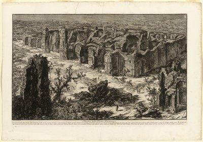 Az Antoninus-fürdő romjai [Caracalla fürdői], a Római kilátásból alkotó: Giovanni Battista Piranesi