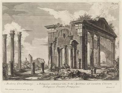 Octavia oszlopcsarnokának romjai alkotó: Giovanni Battista Piranesi