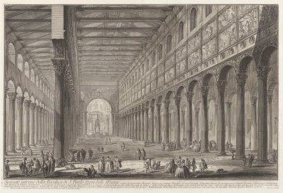 A falakon kívüli Szent Pál-bazilika belső képe alkotó: Giovanni-Battista Piranesi