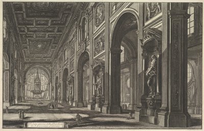 Lateráni Szent János-bazilika, belső tér, a „Vedute di Roma” (Római látképek) című műből alkotó: Giovanni Battista Piranesi