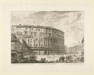 Marcellus Színház (Marcellus Színháza), a Róma látképéből alkotó: Giovanni Battista Piranesi
