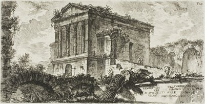 Clitumnus temploma Foligno és Spoleto között, 26-os tábla a diadalívek és más műemlékek néhány kilátásából alkotó: Giovanni Battista Piranesi